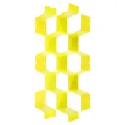 4 Pcs Plastic Adjustable Separator Drawer Organizer Divider, Yellow