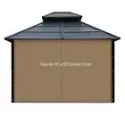 AONEAR Gazebo Privacy Curtain with Zipper Side Wall Universal Replacement for...