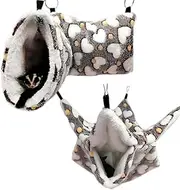 Hanging Tunnel Ferret Hammock Toy Set Rat Cage Accessories Warm Small Animal Hammock Bed for Guinea Pig Hamster Chinchilla
