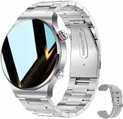 FILIEKEU Bluetooth Calls Smart Watch Men Women Heart Rate Sleep Monitor Steps IP67 Waterproof Sport Fitness Tracker 1.3''Touch Screen Fasion Black Stainless Steel Smart watches for Android iOS,