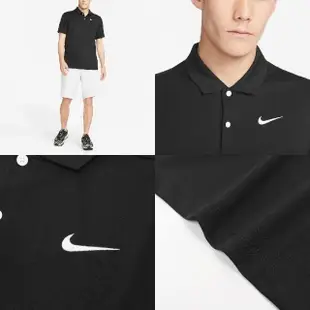 【NIKE 耐吉】Polo衫 Golf 男款 黑 白 高球 短袖 上衣 吸濕 快乾 高爾夫 小勾(CU9793-010)