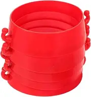 Veemoon 5pcs Ring Chain Ring Cone Connector for Safety Traffic Cone Connector Traffic Cones Connector Supplies Traffic Chain Barrier Links Barrier Links for Traffic Cones Plastic Red