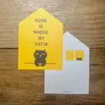 HOME IS WHERE MY CAT IS. 喵家就是我家明信片