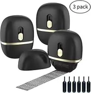 Lomil Wide Identity Theft Protection Roller Stamp Set 3 Pack - Privacy Confidential for ID Blockout with 6 Refills Address Blocker(Black)