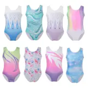 Kids Girls Ballet Dance Gym Leotard Unitard Athletic Jumpsuit Bodysuit Biketard