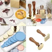Seal Stamp with Handle Set Round Square Flower Heart Shape Craft Stamp Head