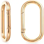 LLOUSSAK 2Pcs Spring O Ring Clip for Purse, Gold Carabiner Key Rings for Keychain Bag Strap, Alloy Round Buckle Key Hook, Purse Strap Extender for Bags