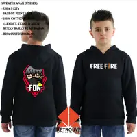 在飛比找蝦皮購物優惠-夾克毛衣連帽衫兒童 FREE FIRE FWD YOUTUB