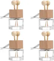 Car Diffuser Air Freshener Bottle,4 Pcs Car Perfume Bottle, 8 Ml Clear Empty ...