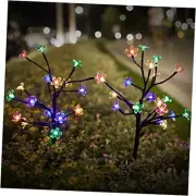Garden Fairy Lights 2 Packs Outdoor Flower Solar Lights,20 LED Multi-colored