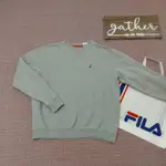 美國帶回 古著 FILA 型男必備 灰色 立體 LOGO 落肩 圓領 大學T 圓領T 男女 VINTAGE 男長袖上衣