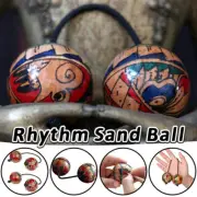 Rhythmic Balls Handpaint African Shaker Wooden Shaker Hand Percussion Instrument