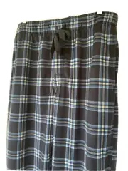 IZOD Sleepwear Men PJ's Lounge Pants Medium 32X30 Rise 12 Navy Buffalo Plaid