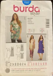 Burda Style Dress 7527 Easy Sewing Pattern Size 6-18