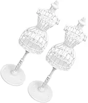 UPKOCH 2pcs Mini Mannequin Stand for Doll Clothes Display Half Model Realistic Doll Dress Accessories for Birthdays Christmas and Daily Use for Mini House Decor