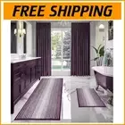 Gradient Color Chenille Bath Mat Set - Stylish, Quick-Drying, Machine Washable