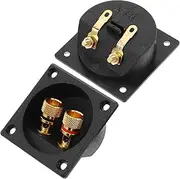iplusmile 2pcs Box Speaker Junction Box Subwoofer Speaker Terminal Square Terminal Terminal Speaker Cup Speaker Wire Connector Speaker Accessories Wiring Cup Plastic Black