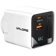 Valore PD 65W 2Ports ( USB-A + USB- C ) Travel Charger with Digital Display - [PA-007AU]