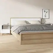 Bedroom Table Bedside Cabinets 2 pcs White 40x35x50 cm