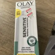 Olay Sensitive Mineral Sunscreen SPF 30 Fragrance Free Exp: 01/25