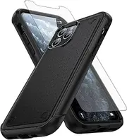 Asuwish Phone Case for iPhone 11 Pro Max 6.5 inch with Tempered Glass Screen Protector Cover and Rugged Cell Accessories Protective Dual Layer Mobile iPhone11 11pro Promax i XI Plus Women Men Black