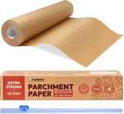 Unbleached Parchment Paper Roll Baking 12In X 262Ft, 260 Sq.Ft, Heavy Duty & No