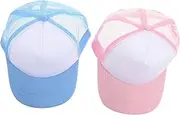 [OATIPHO] 2pcs Adjustable Sun Hats with Wide Brim for UV Protection Breathable Casual Hats for Men Women Comfortable Sports Baseball Cap Pink White White
