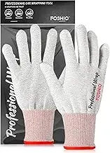 FOSHIO Vinyl Wrap Gloves, Professional Anti-Static Application Gloves, Carbon Fiber Vinyl Wrap Tool Dust-Free Working Gloves