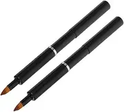 Ipetboom 2pcs Retractable Lip Brush Portable Lip Gloss Applicator Lipstick Brush for Easy Makeup Application Compact Design for Travel Versatile Use with Various Cosmetics