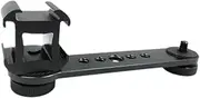 LeeQinersw Triple Cold Shoe Mount Extension Bracket with 1/4 inch Aluminum Alloy LED Video Light for Gimbal Stabilizer Microphone Stand, Black