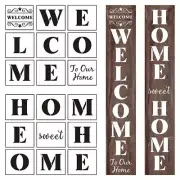 Welcome and Home Sweet Home Stencil - 18 Pack Large Vertical Welcome and Home...