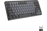 Logitech MX Mechanical Mini Wireless Illuminated Keyboard, Tactile Quiet Switches, Backlit, Bluetooth, USB-C, MacOS, Windows, Linux, iOS, Android ( Open Never Used )