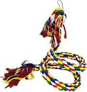 Generic Bird Spiral Rope Perch, Parrot Climbing Rope with Bell, Portable Parrot Climbing Standing Toy for Resting, 1.5m