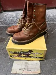 NOS VTG 1970's Red Wing Irish Setter Boots sz 8 A Made USA Model 890 Box Receipt