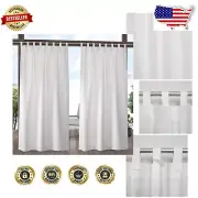 Stylish Vanilla Tab Top Curtain Pair, 54" x 120" – Light Filtering & Durable