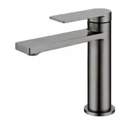 Ruki Basin Mixer Tap - Gun Metal Grey