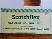 3M Scotchflex flat cable No. 700 4 conductor 26 AWG Solid Round wire for NuTone