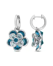 Rina Limor Silver 8.26 ct. tw. Blue Topaz - London & Blue Topaz - Sky Earrings