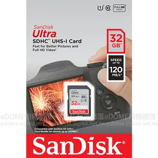 SanDisk Ultra SD SDHC 32GB C10 120MB/S 800X 高速記憶卡 (增你強/群光代理終身保固) 32G SDSDUN4-032G