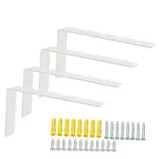 Floating Shelf Brackets Heavy Duty L-Shaped Wall Brackets 9" x 5" White Finish