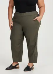 [TS] Taking Shape Linen Misha Pant Size 16 in Olive - Plus Size Women's Clothing Olive