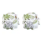 2x 4pc Urban May Gibbs Gumnut Baby Cork Coaster Home Table Protector Green 10cm