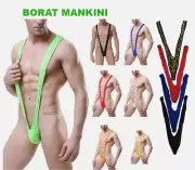 Borat Mankini Costume Green Swimsuit Mens Swimwear Thong Bikini Mankini Bucks