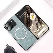 [Jarttarn] Texture Leather Case Compatible with Pixel 9 Pro Fold Cover Case, Support Wireless Charging, Slim Bumper Shell, Seismic and Anti Fall for Google Pixel 9 Pro Fold (Lightt Green)