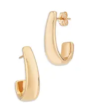 Bloomingdale's Fine Collection J Hoop Earrings in 14K Yellow Gold