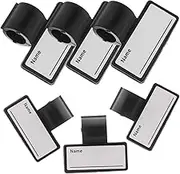 iplusmile 6pcs Marker Stethascope Name Labels Badge Marker Nametags Name Tags Name Id Tag for Holder Clip Name Tags for The Abs Plastic Black