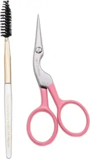 Tweezerman Exclusive Rose Tea Brow Shaping Scissors & Brush Colour Name:Rose Tea