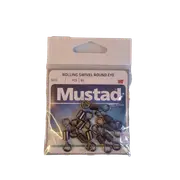 Mustad Rolling Round Eye Swivel Pre Pack Fishing Terminal Tackle Sizes 14 to 2