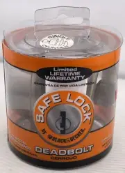 BLACK & DECKER SAFE LOCK KEYED ENTRY DEADBOLT NIP