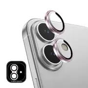 ZUSLAB Apple iPhone 16 Plus Camera Lens Protector, 9H Tempered Glass Camera Cover Screen Protector Metal Individual Ring (2024) - Pink